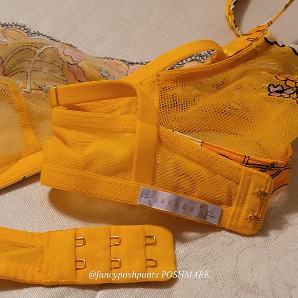 SAUVAGE X FENTY sold out! Mod Poppy embroidered balconette sheer luxury bra top - Picture 16 of 17